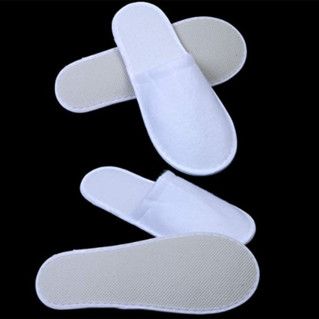 12 Pairs Disposable Spa Slippers for Men Women Non Slip Closed Toe Spa Slippers for Hotel Home Travel