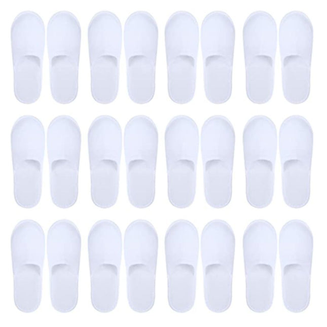 12 Pairs Disposable Spa Slippers for Men Women Non Slip Closed Toe Spa Slippers for Hotel Home Travel