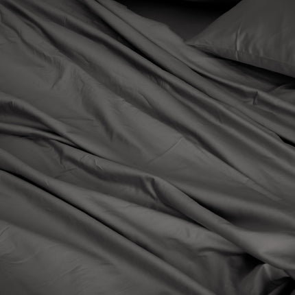 Royal Comfort 1000TC Hotel Grade Bamboo Cotton Sheets Pillowcases Set Ultrasoft - Queen - Pewter