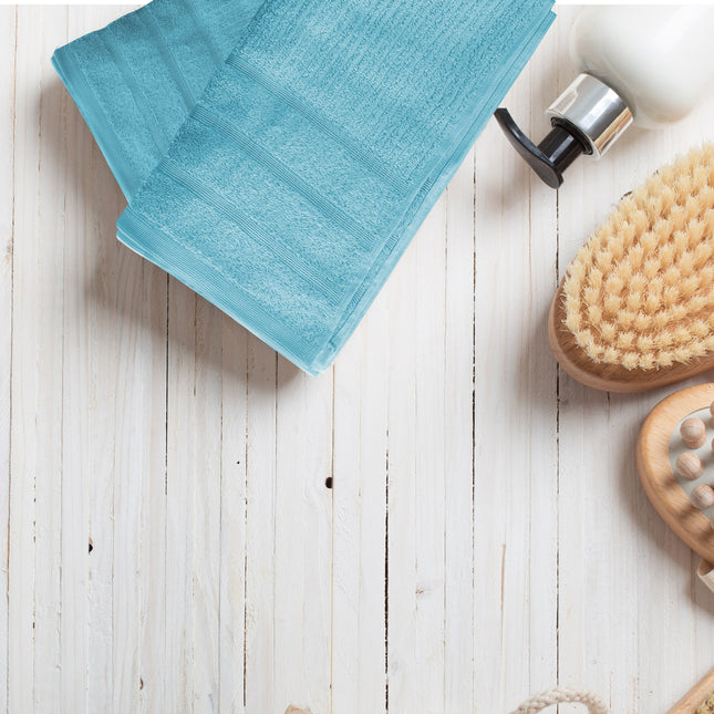 Royal Comfort Eden Egyptian Cotton 600GSM 8 Piece Luxury Bath Towels Set - Aqua