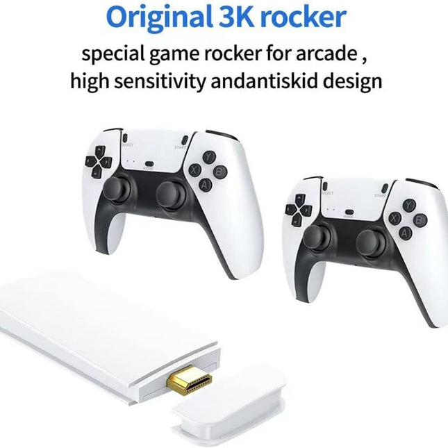 M15 40000+4K HDMI TV Video Game Stick Retro Gaming Console 2 Wireless Controller