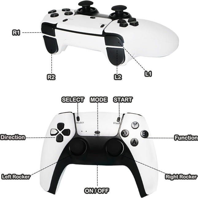 M15 40000+4K HDMI TV Video Game Stick Retro Gaming Console 2 Wireless Controller