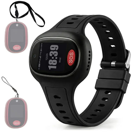 EQUIPMED Fall Detection Alarm Watch/Pendant with GPS and SOS Emergency Button, for Seniors, Location Tracking, 2-Way Calling, iPhone and Android Compatible