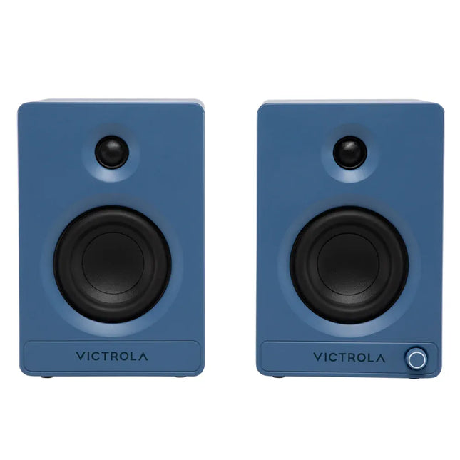 Victrola Tempo Bookshelf Speakers - Blue