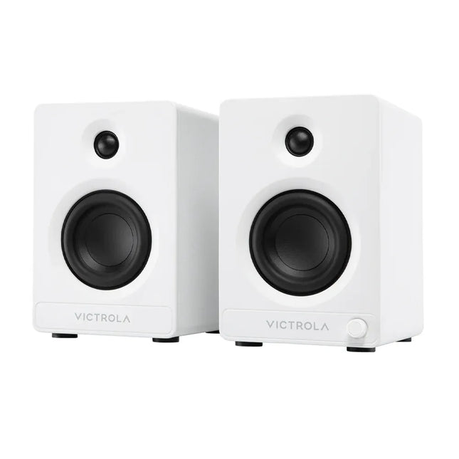 Victrola Tempo Bookshelf Speakers - White