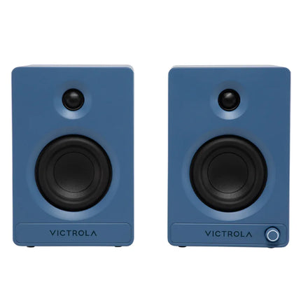 Victrola Automatic Turntable + Victrola Tempo Bookshelf Speakers Bundle - Blue