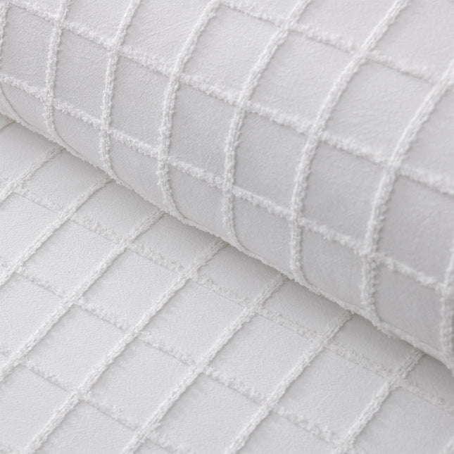 Vintage Design Homewares Parquet White Polyester Cotton Quilt Cover Set Queen