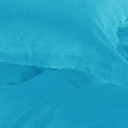 1000TC Tailored Queen Size Light Blue Duvet Quilt Cover Set