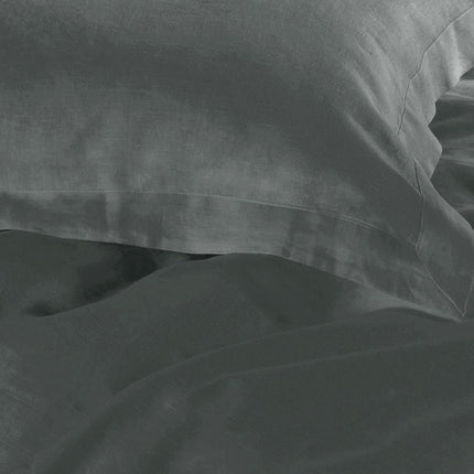1000TC Tailored Queen Size Quilt/Duvet Cover Set - Charcoal