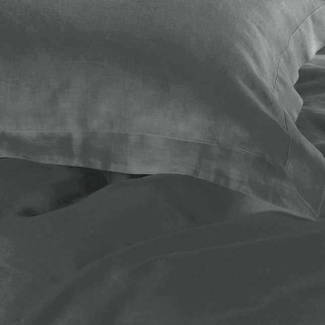 1000TC Tailored Queen Size Quilt/Duvet Cover Set - Charcoal