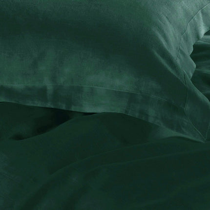 1000TC Tailored Queen Size Quilt/Duvet Cover Set - Dark Green