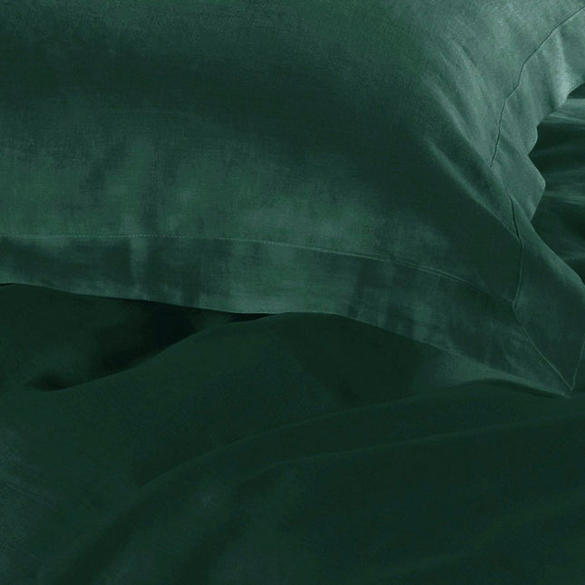 1000TC Tailored Queen Size Quilt/Duvet Cover Set - Dark Green