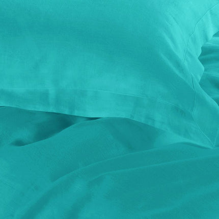 1000TC Tailored Single Size Teal Duvet Quilt Cover Set