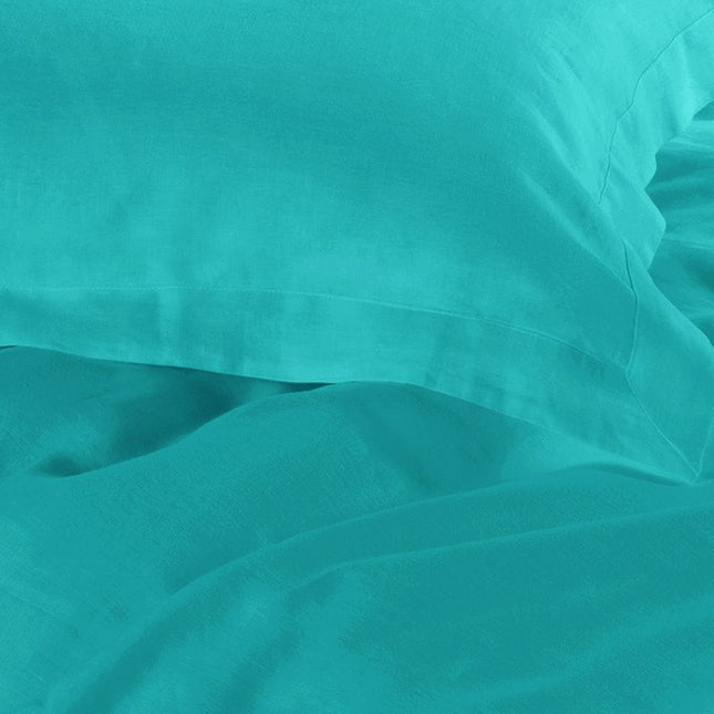 1000TC Tailored Single Size Teal Duvet Quilt Cover Set