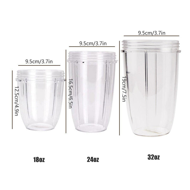 Blender Cups 32OZ 24OZ 18OZ Replacement Accessories Juicer Ice Crushing Blades - 32oz