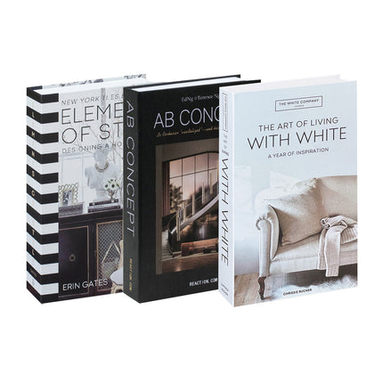 3 PCS Modern Decorative Books Set Foldable Fake Books for Display City Theme - A