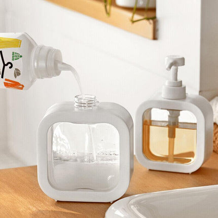 Plastic Pump Bottles For Bathroom Soap Shampoo Cream Lotion Dispenser Bottling - 300ML
