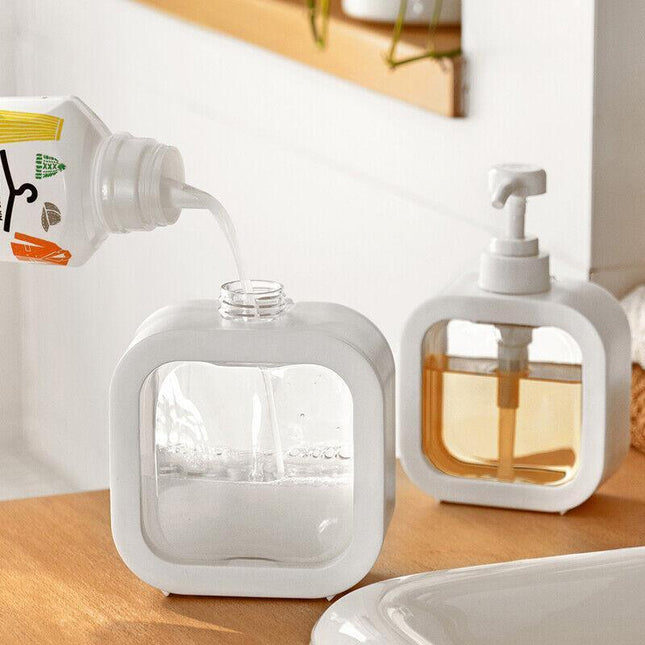 Plastic Pump Bottles For Bathroom Soap Shampoo Cream Lotion Dispenser Bottling - 500ML