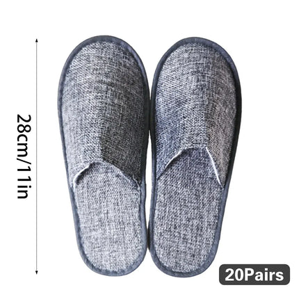 20 Pairs Disposable Portable Slippers Comfortable Anti-Slip Hotel Travel Backup