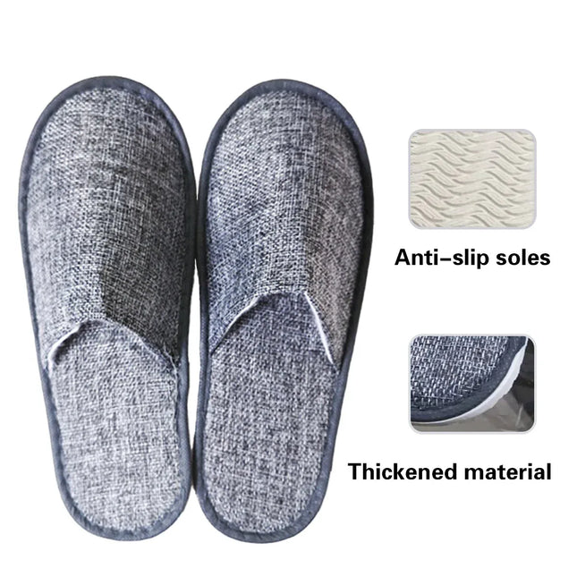 20 Pairs Disposable Portable Slippers Comfortable Anti-Slip Hotel Travel Backup