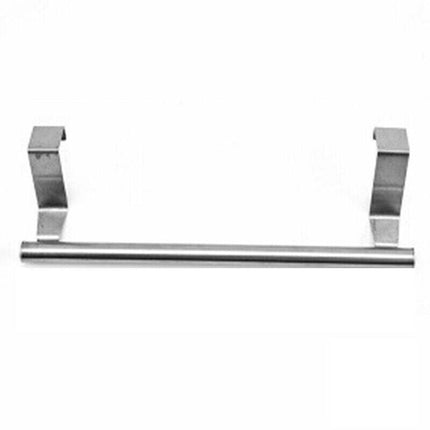 Stainless Steel Over Door Towel Rack Cupboard Hanging Rail for Kitchen Bathroom - 36CM