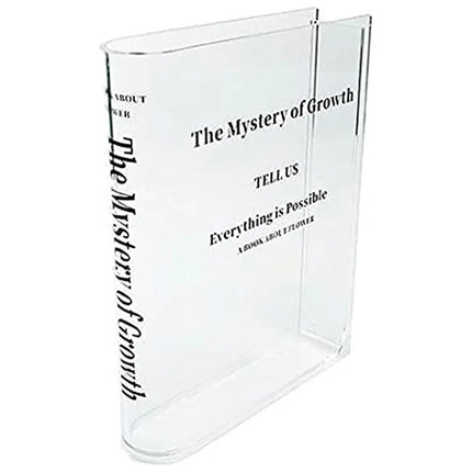 Transparent Book Vase Flower Holder Acrylic Decorative Table Display Stand