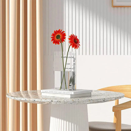 Transparent Book Vase Flower Holder Acrylic Decorative Table Display Stand