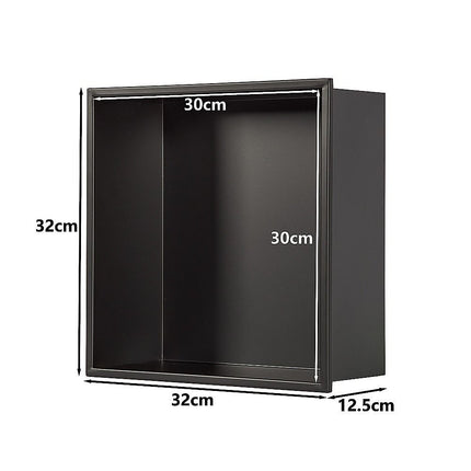 Stainless Steel Shower Niche 32x32cm Double Shelf Insert Wall Recessed