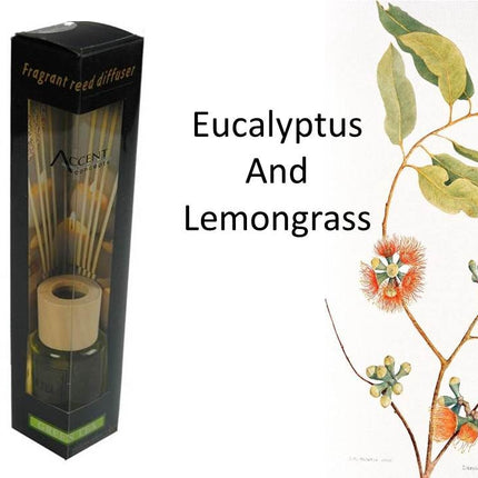 bulk 24 Scented Oil Diffuser Lemongrass Eucalyptus 50ml 8 Rat Sticks