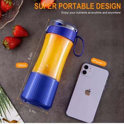 Black Portable Mini Juicer - Rechargeable Electric Fruit Juicer Cup, Compact & Convenient