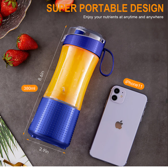 Black Portable Mini Juicer - Rechargeable Electric Fruit Juicer Cup, Compact & Convenient