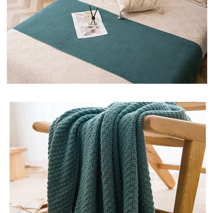 Beige 110cm x 150cm Soft Tassel Throw Blanket for Sofa or Bed, Cozy  Casual Blanket for Office Nap, Minimalist Bed End Cover
