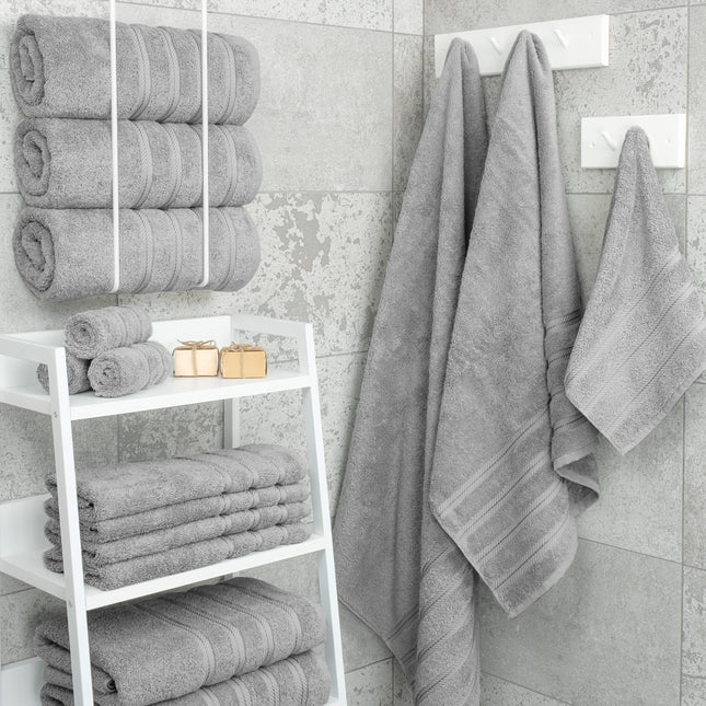 Coffee Luxury 6-Piece Combed Cotton Towel Bale Set - Ultra Soft & Absorbent Bath, Hand, Face Towels