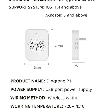 Transparent Rain Cover + Doorbell Combination HD Wireless Video Doorbell with Long-Lasting Battery
