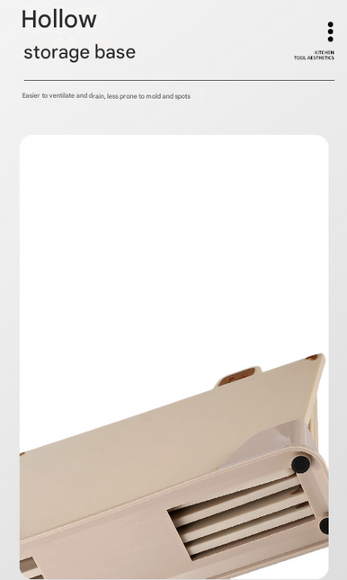 Beige 4-Piece Index Cutting Board Set with Ventilated Storage Stand - Food-Safe PP Kitchen Chopping Boards