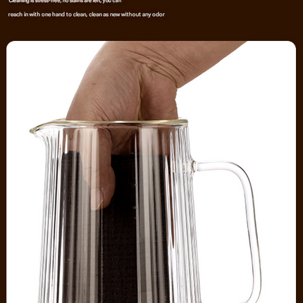 Transparent Elegant Ribbed Double Wall Glass French Press - 650ml Heat Resistant Coffee and Tea Maker with Stainless Steel Filter