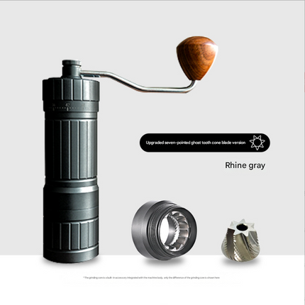 Grey Premium 7-Star Manual Coffee Grinder - Portable Bean MilÔºàR60proÔºâ