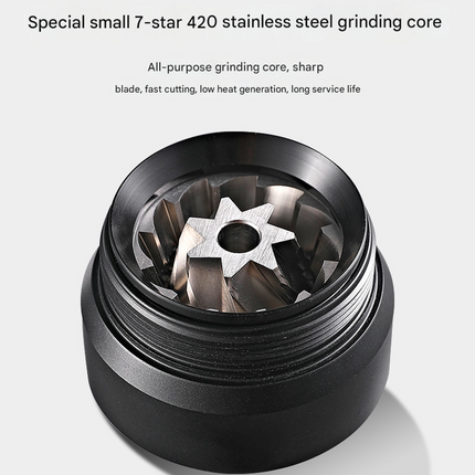 Grey Premium 7-Star Manual Coffee Grinder - Portable Bean MilÔºàR60proÔºâ