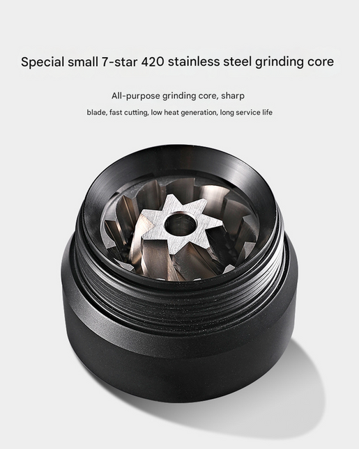 Grey Premium 7-Star Manual Coffee Grinder - Portable Bean MilÔºàR60proÔºâ