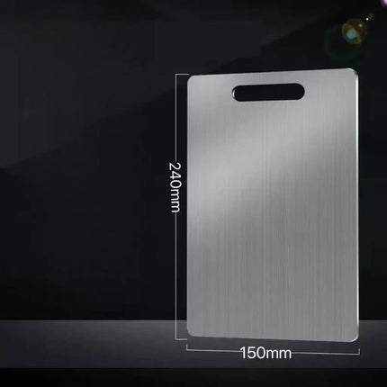 Dual-Sided Stainless Steel Chopping Board - Hygienic & Durable Kitchen Cutting Board for Meat, Veggies & More(24*15cm)