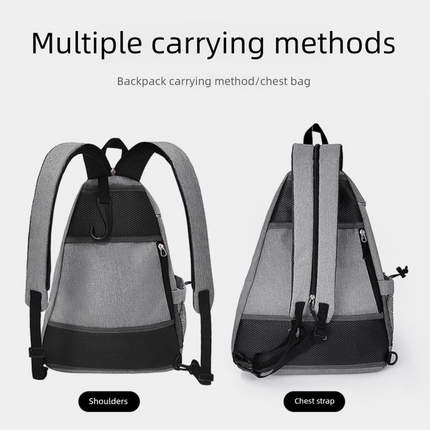 Beige Pickleball Multi-Sport Backpack – Oxford Fabric, Dual-Carry, Smart-Organized