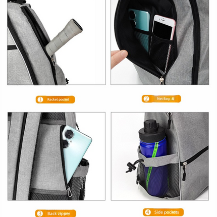 Blue Pickleball Multi-Sport Backpack – Oxford Fabric, Dual-Carry, Smart-Organized