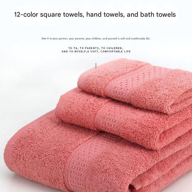 3-Piece Pink Towel Set - Soft Absorbent Bath, Hand & Face Towels with Jacquard Weave, Gift Set for Home, Hotel, or Gifting - Durable, Low-Lint, Machine Washable