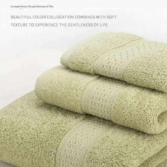 3-Piece Medium Gray Towel Set - Soft Absorbent Bath, Hand & Face Towels with Jacquard Weave, Gift Set for Home, Hotel, or Gifting - Durable, Low-Lint, Machine Washable