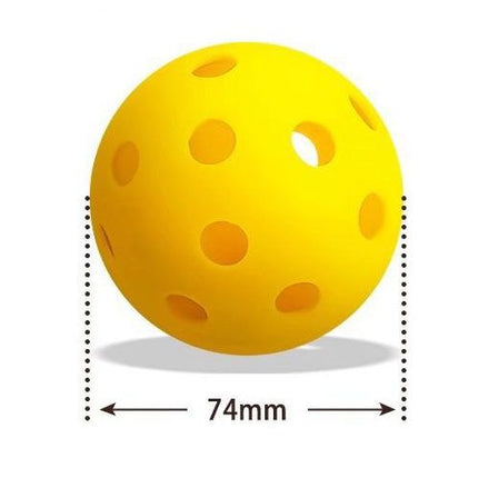 Yellow Pickleball Balls Set - 6 Piece 40 Hole Outdoor Indoor Pickleball Match Balls