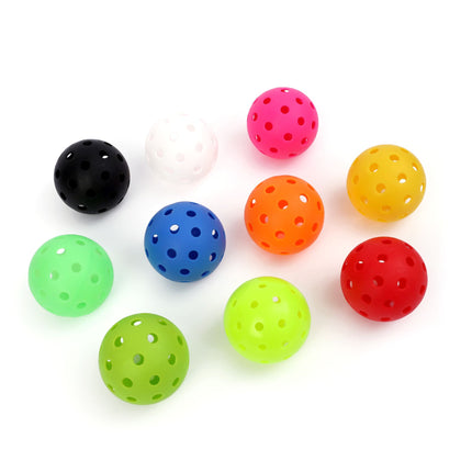 Green Pickleball Balls Set - 6 Piece 40 Hole Outdoor Indoor Pickleball Match Balls