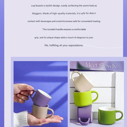 5-piece "Colorful One-Shot Mug" Ceramic Mug Set – Nordic color scheme, smooth handle, rounded rim, exquisite gift box – 80ml mini mugs, suitable for coffee, tea, espresso, and as a perfect gift.