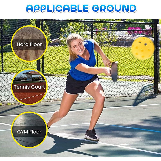 Pickleball Trainer Rebound Practice Set with Yellow Tethered Ball and Blue Fillable Base -Solo Training Aid for Beginners and Advanced Players Solo Practice and Skill Development