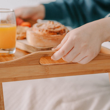 Foldable Bamboo Bed Tray / Breakfast Serving Table