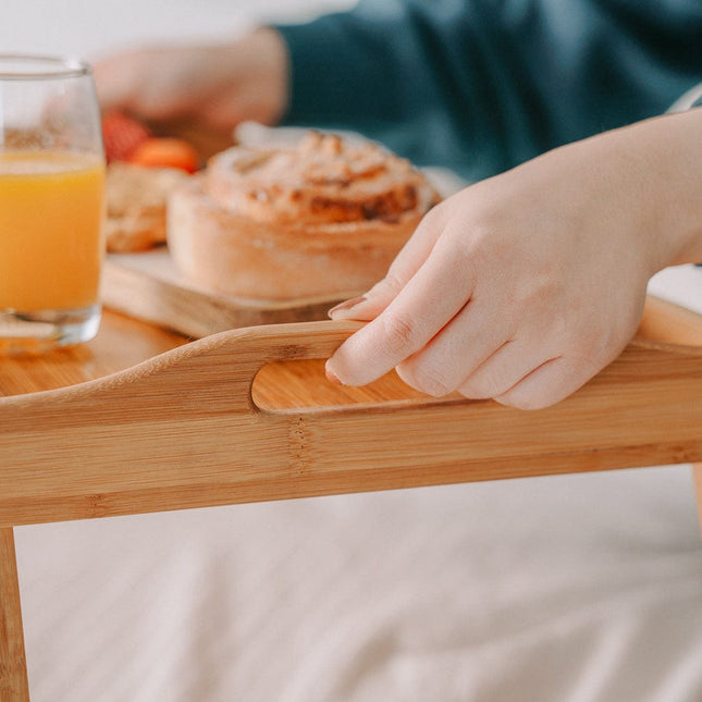 Foldable Bamboo Bed Tray / Breakfast Serving Table